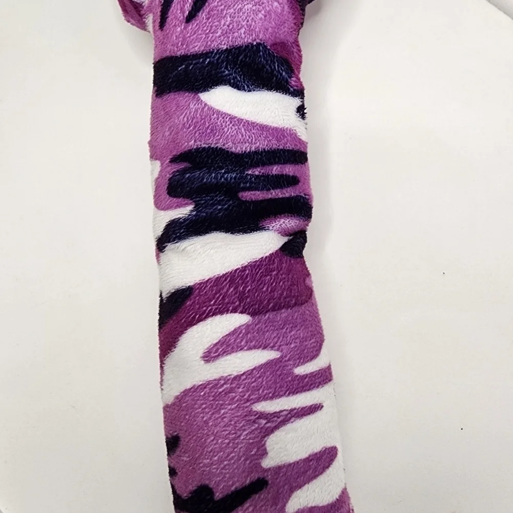 Purple and Black Plush Snake Toy 54 Inches Long 4 1/2 Feet